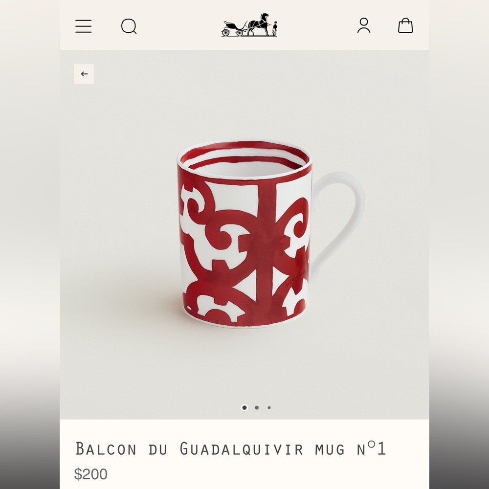 Hermes Balcon du Guadalquivir Mugs (Set of 4)